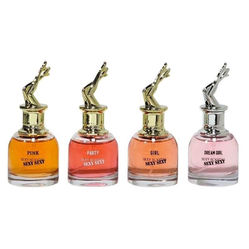 SET DE 4 MINI PERFUME ECONÓMICOS MYSTICAL GIRL SEXY SCANDAL EDP 4X30ML