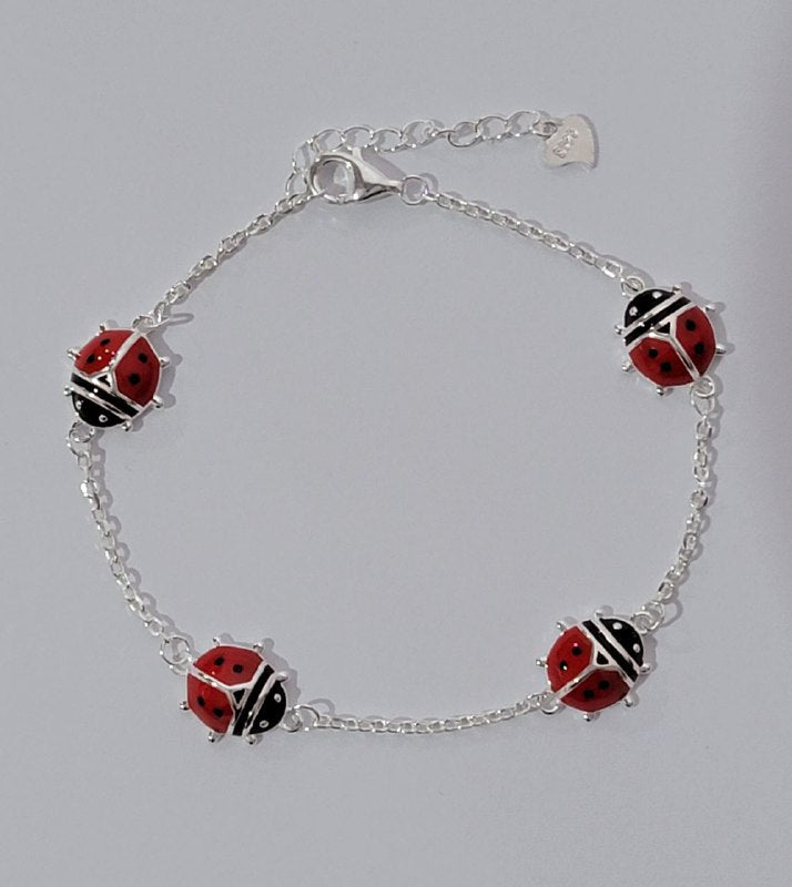 PULSERA DE PLATA 9.25 PARA NIÑA DE MARIQUITAS 17CM
