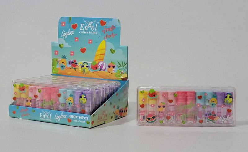 BRILLO PARA LABIOS EN SET FRUIT PARTY ENGOL COLLECTIONS 10UND