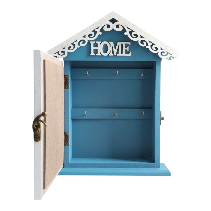 PORTA LLAVES, LLAVERO DECORATIVO PARA LLAVES ESTILO RUSTICO MADENA NATURAL 6 GANCHOS 20X28CM