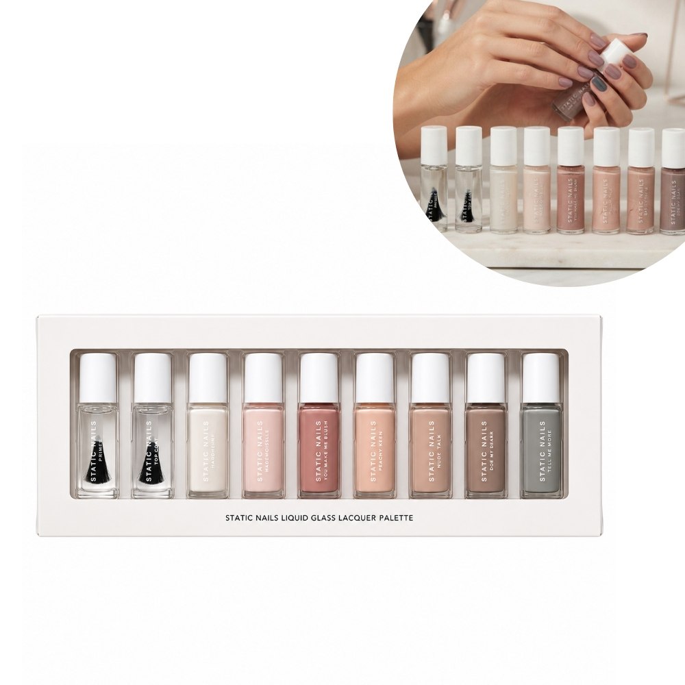 SET DE ESMALTES DE UÑAS LIQUIDO EDICION LIMITADA STATIC NAILS 9UNDX45ML