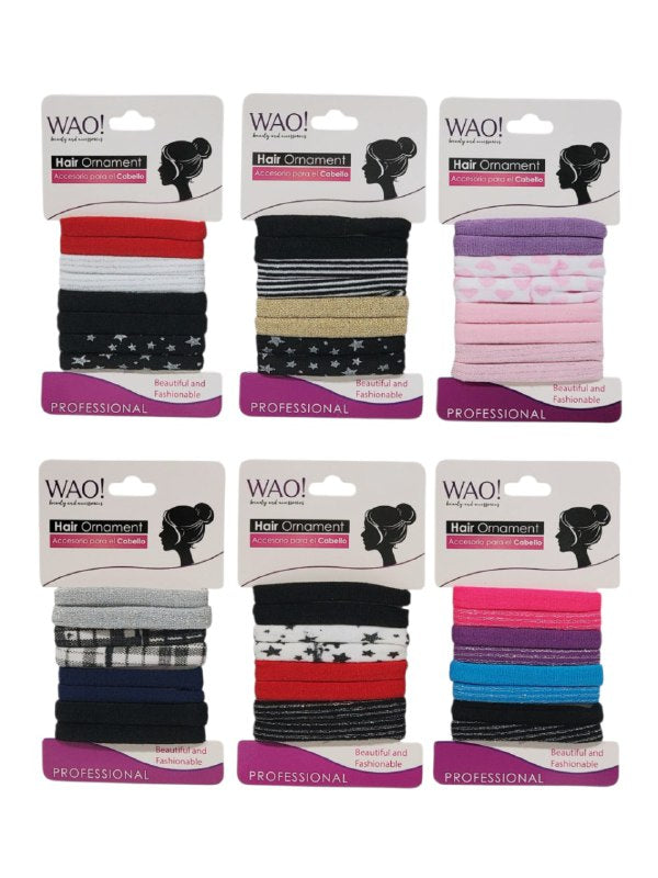 COLA PARA EL CABELLO ELEGANTES WAO PAQUETE DE 8UND, 6 ESTILOS