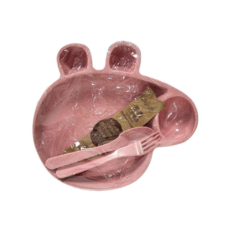 PLATO EN SET INFANTIL DE 4 DIVISIONES DE PEPPA PIG 3 COLORES