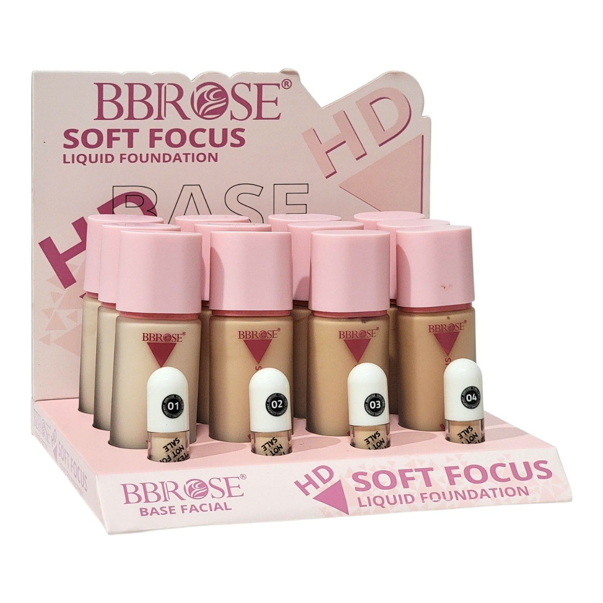 BASE DE MAQUILLAJE LIQUIDA EFECTO DIFUMADOR HD SOFT FOCUS 4 TONOS BBROSE 39G