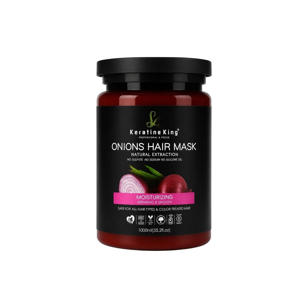 MASCARILLA PARA EL CABELLO CON EXTRACO DE CEBOLLA DE HIDRATACION INTENSIVA KERATINE KING 1000ML