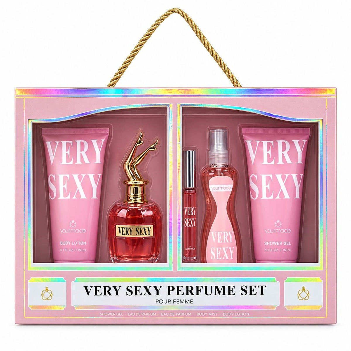 SET YOU MIRADE VERY SEXY EDP 100ML GEL DE DUCHA 150ML EDP 15ML BODY MIST 100ML CREMA CORPORAL 150ML (M)