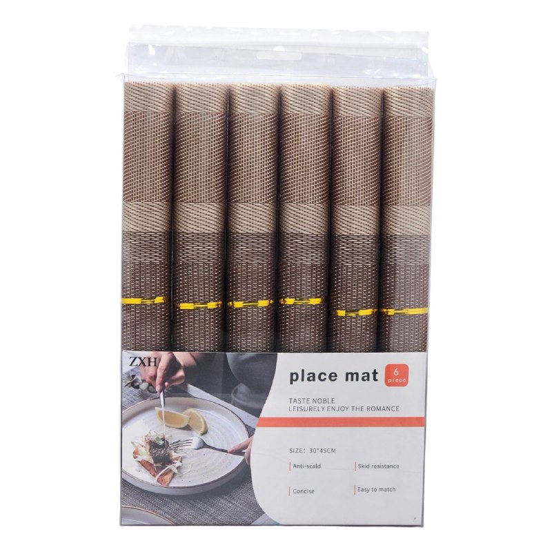 MANTEL DE COCINA PARA MESA COMEDOR RECTANGULAR ANTIDESLIZANTE ELEGANTES EN SET DE 6PCS 30X45CM