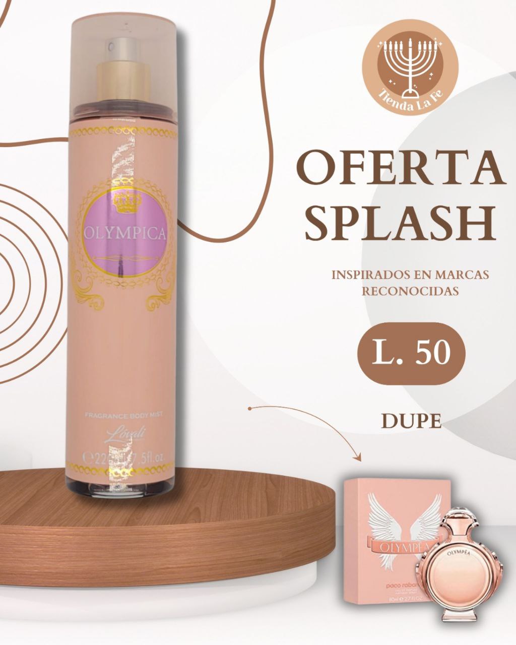 SPLASH LOVALI FRAGRANCES OLYMPICA 220ML (M) (DUPE DE PACO RABANNE OLYMPEA EDP 100ML)