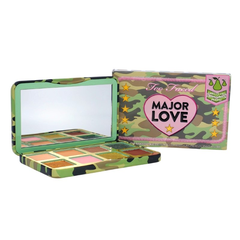 PALETA DE SOMBRAS PARA OJOS 8 TONOS CÁLIDOS Y VIBRANTES MATE Y BRILLANTES MAJOR LOVE TOO FACED 4.8G