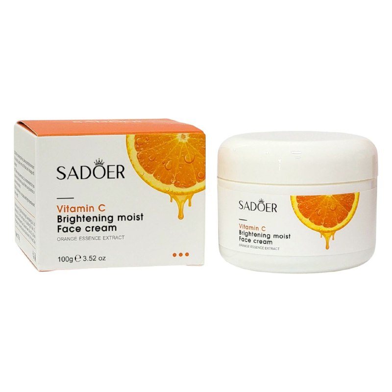 CREMA FACIAL HIDRATANTE E ILUMINADORA CON VITAMINA C SADOER 100G
