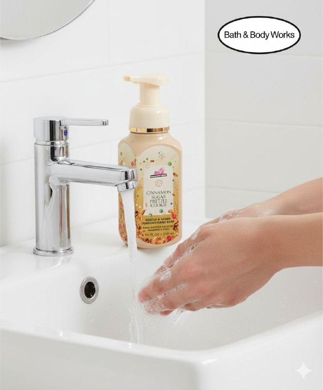 BATH & BODY WORKS JABON DE MANOS SUAVE Y LIMPIO CINNAMON SUGAR PRETZEL COOKIE 259ML