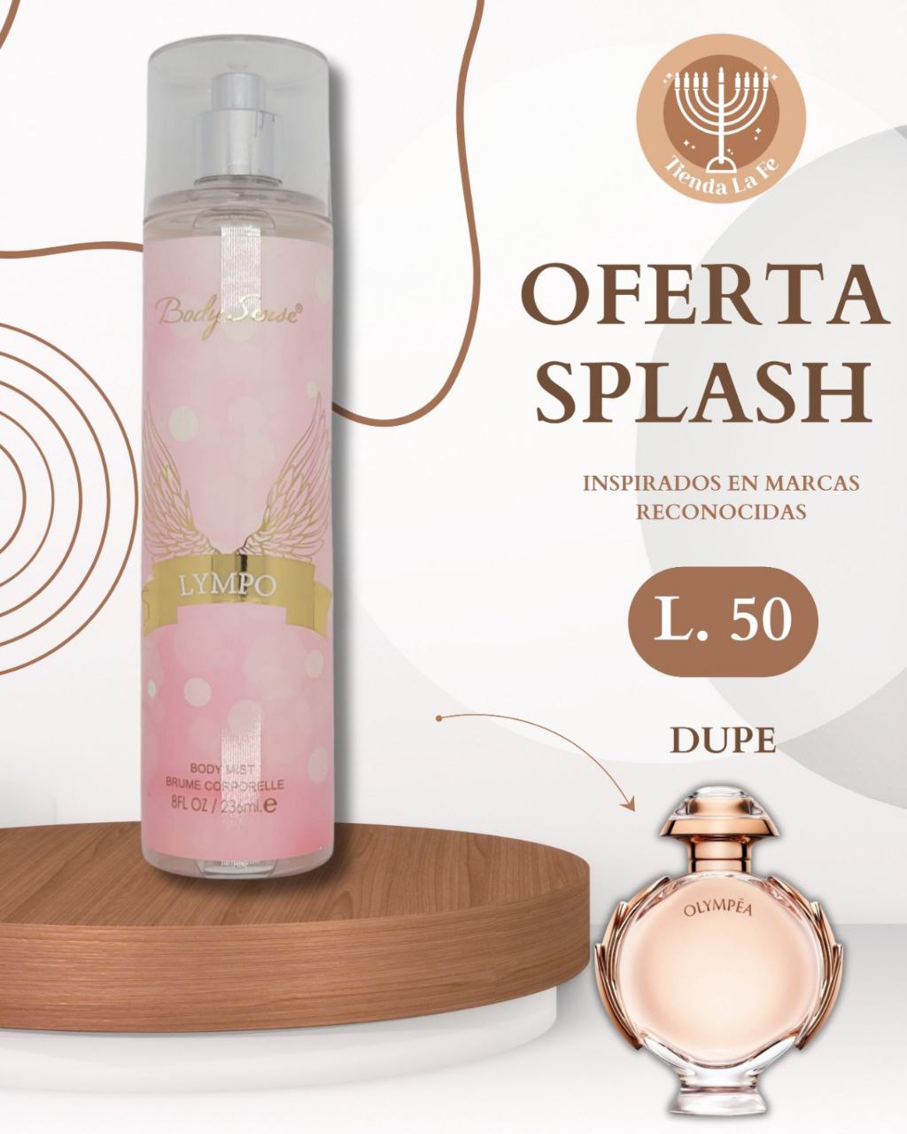 SPLASH BODY SENSE LYMPO 236ML (M) (DUPE PACO RABANNE OLYMPEA)