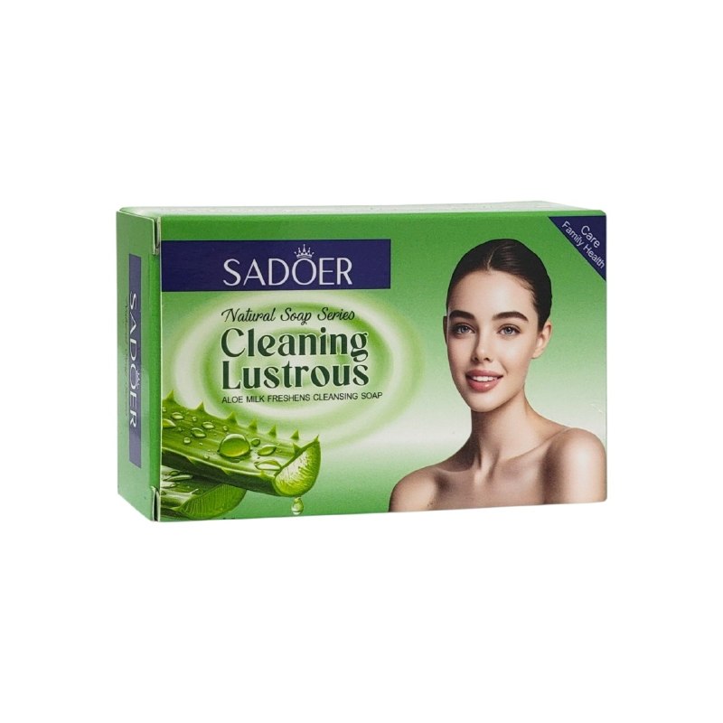 JABON FACIAL EN BARRA DE EXTRACTO DE ALOE VERA LIMPIA PROFUNDAMENTE DEJA LA PIEL SUAVE SADOER 100G