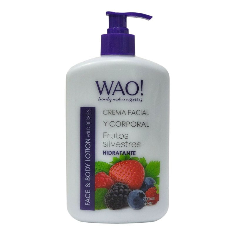 CREMA CORPORAL Y FACIAL HIDRATANTE CON EXTRACTO DE FRUTOS SILVESTRES WAO! 444ML