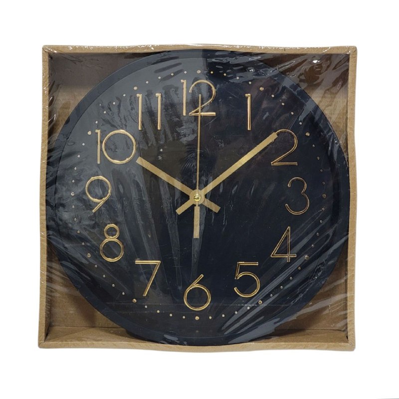 DECORACION ADORNO RELOJ DE PARED REDONDO MODERNO Y ELEGANTE 29X29CM