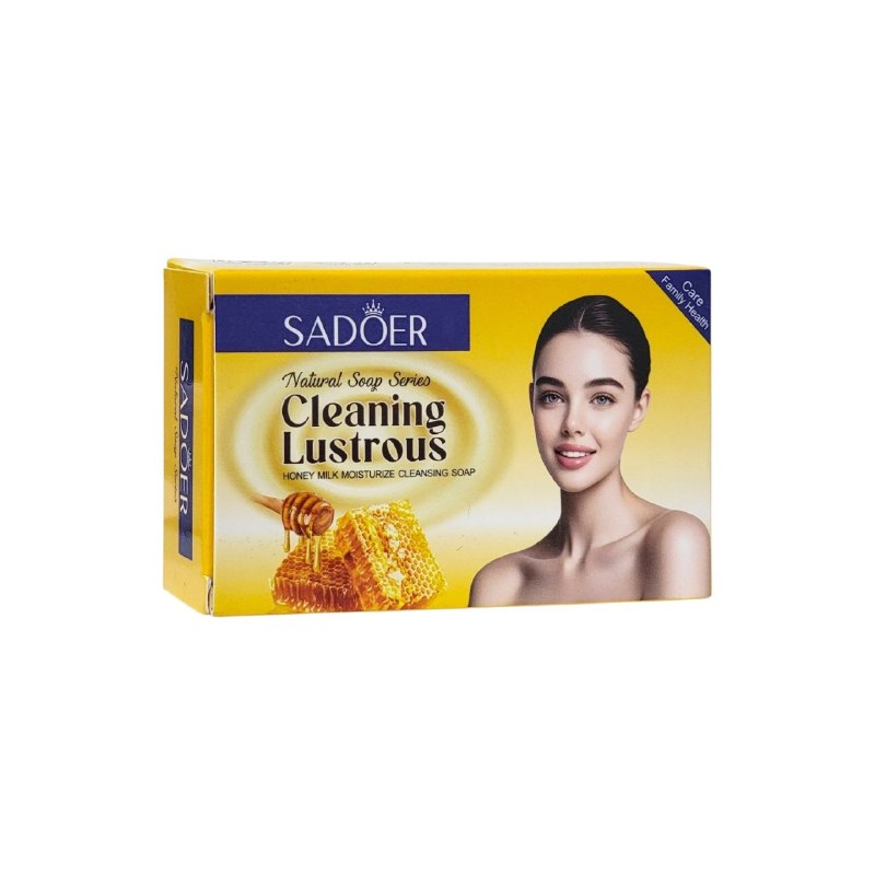 JABON FACIAL EN BARRA DE EXTRACTO DE LECHE Y MIEL QUE ELIMINA IMPUREZAS Y GRASA SADOER 100G