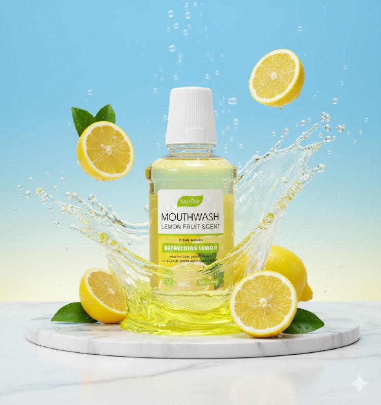 ENJUAGUE BUCAL REFRESCANTE SIN ALCOHOL CON AROMA A FRUTA DE LIMON SADOER 250ML