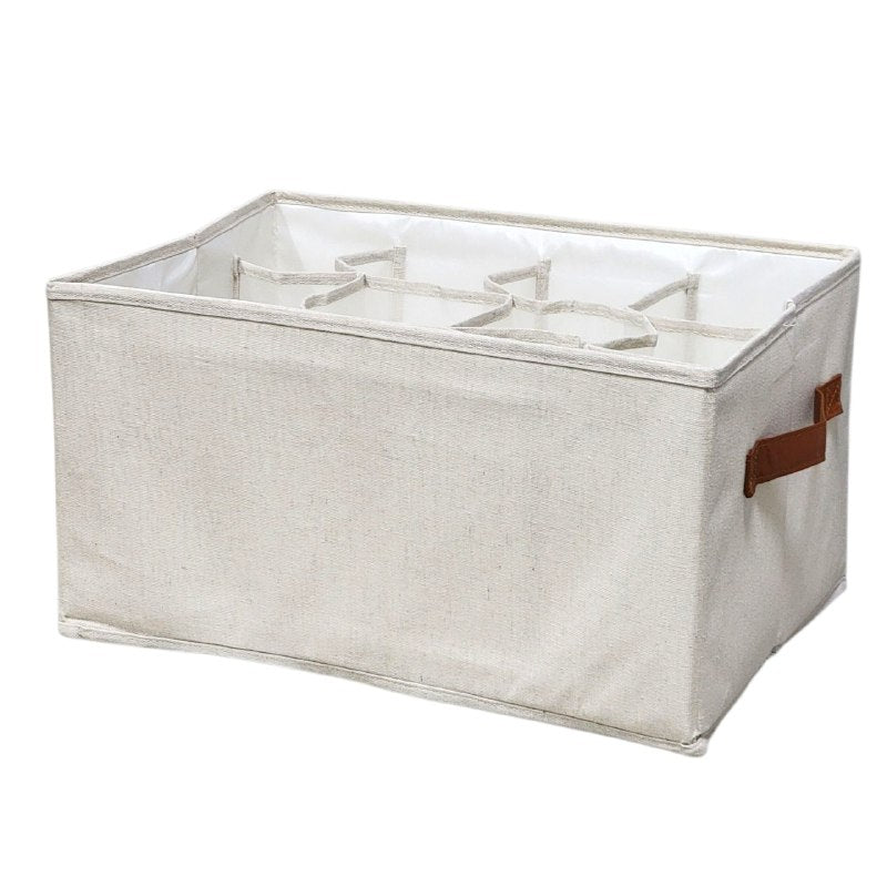ORGANIZADOR CAJA DE ALMACENAMIENTO DE 12 COMPARTIMIENTOS FIJOS, PARA FAJAS, ROPA INTERIOR, CALCETINES Y MAS