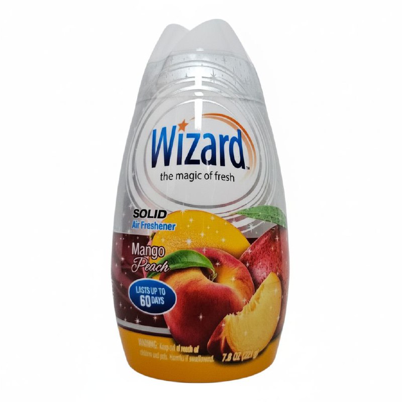 AMBIENTADOR AROMATIZANTE DE GEL SOLIDO DE MANGO Y MELOCOTON WIZARD 221G