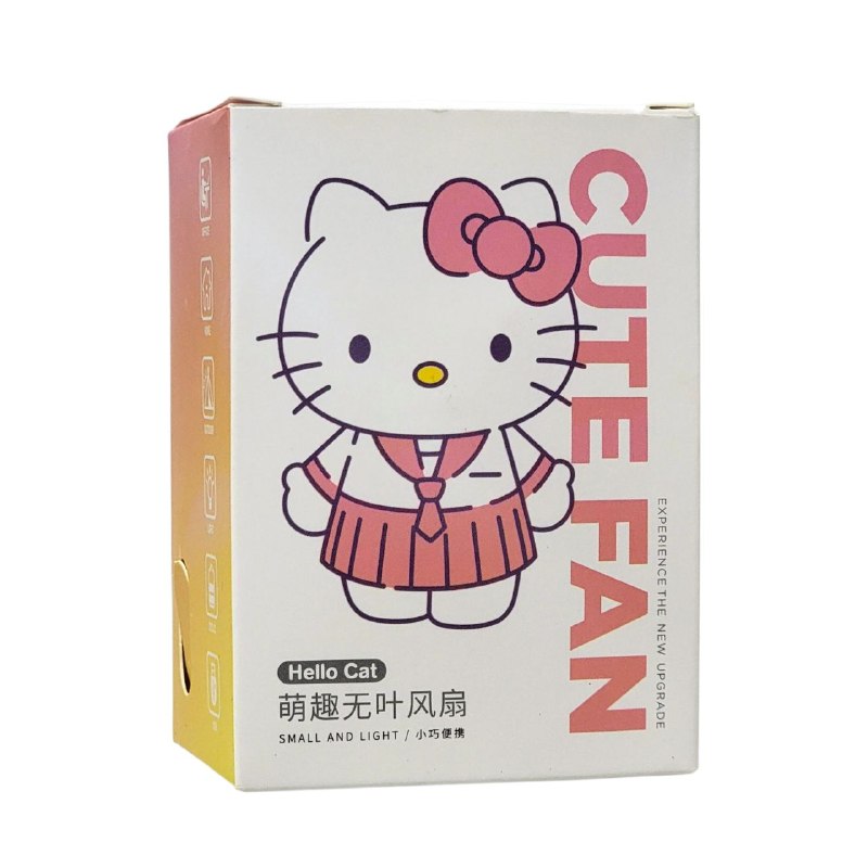 VENTILADOR DE CUELLO RECARGABLE HELLO KITTY CUTE FAN 3 COLORES