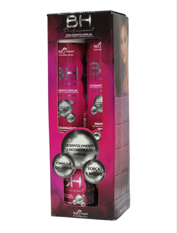 SET DE CUIDADO PARA EL CABELLO 4PCS BH PROFESSIONAL BELL CORPUES COSMETICS