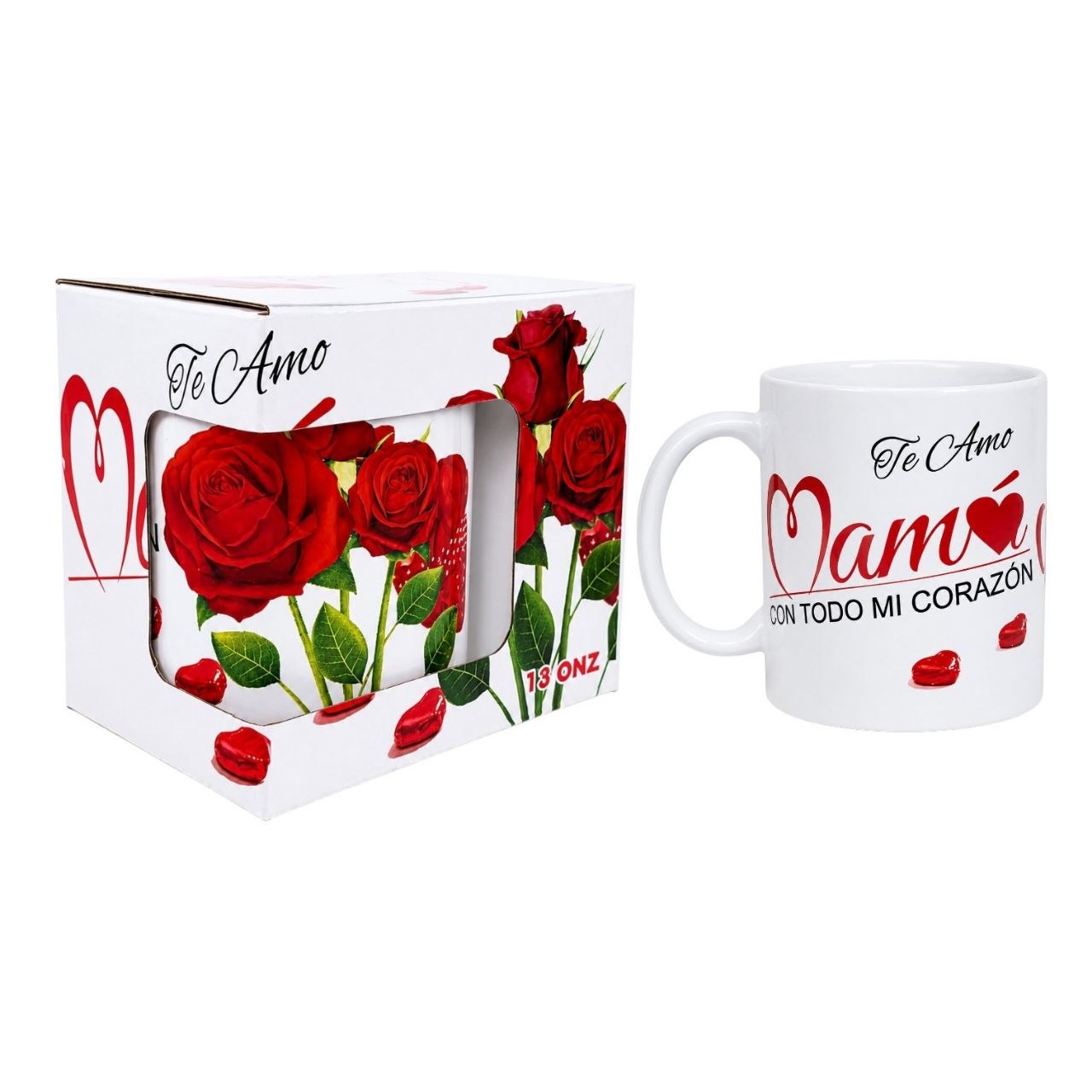 TAZA DE PORCELANA DÍA DE LA MADRE 10X9CM