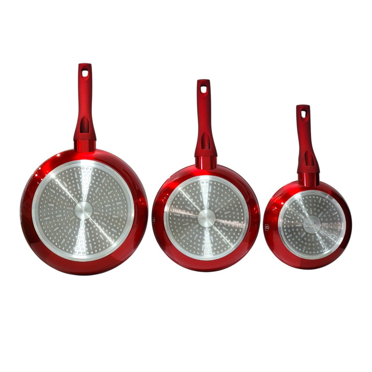 SET DE SARTENES ANTIADHERENTES DISEÑO ELEGANTE 3PCS BERLINGER HAUS