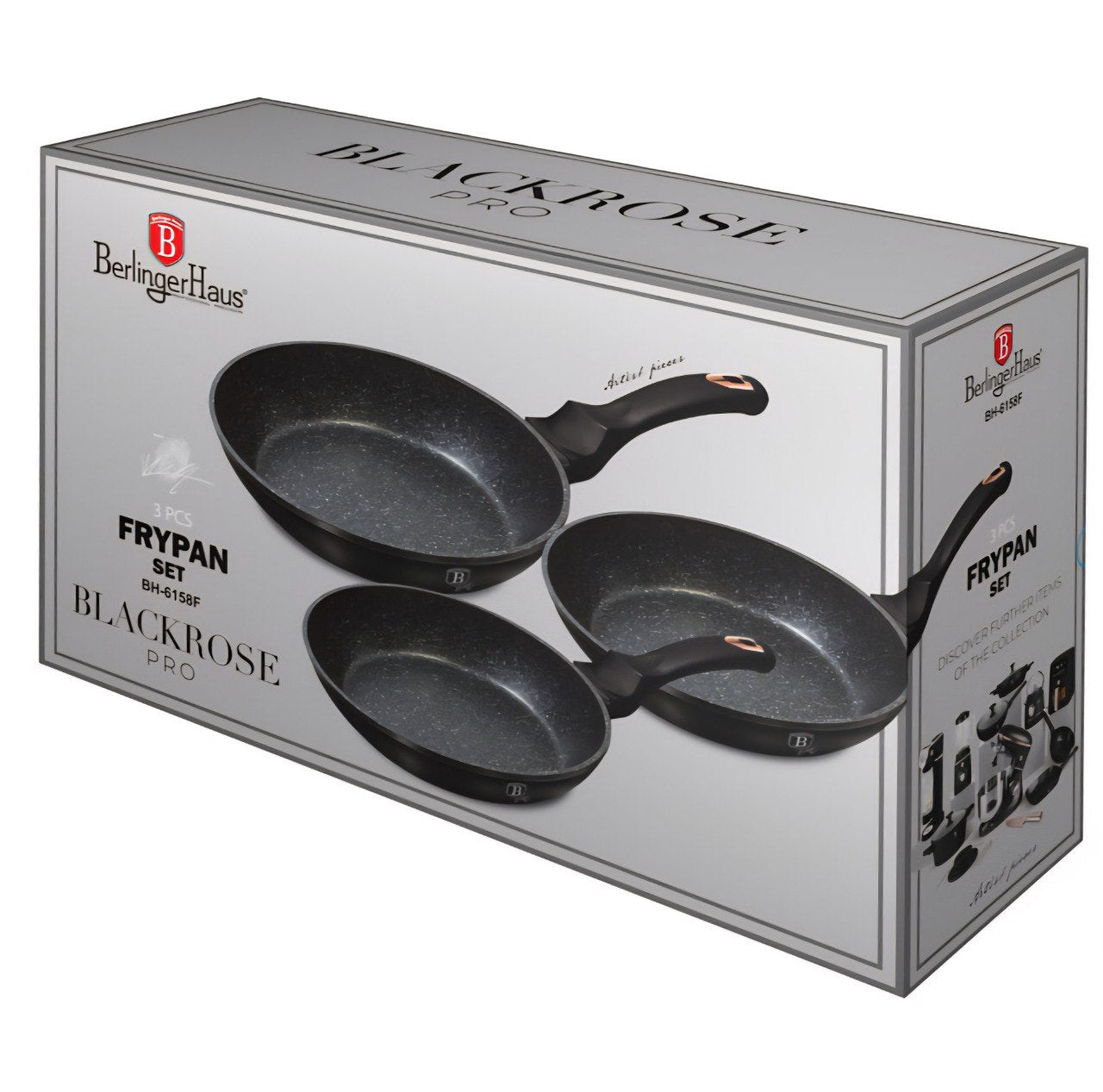 SET DE SARTENES ANTIADHERENTES DE MARMOL 3PCS BERLINGERHAUS