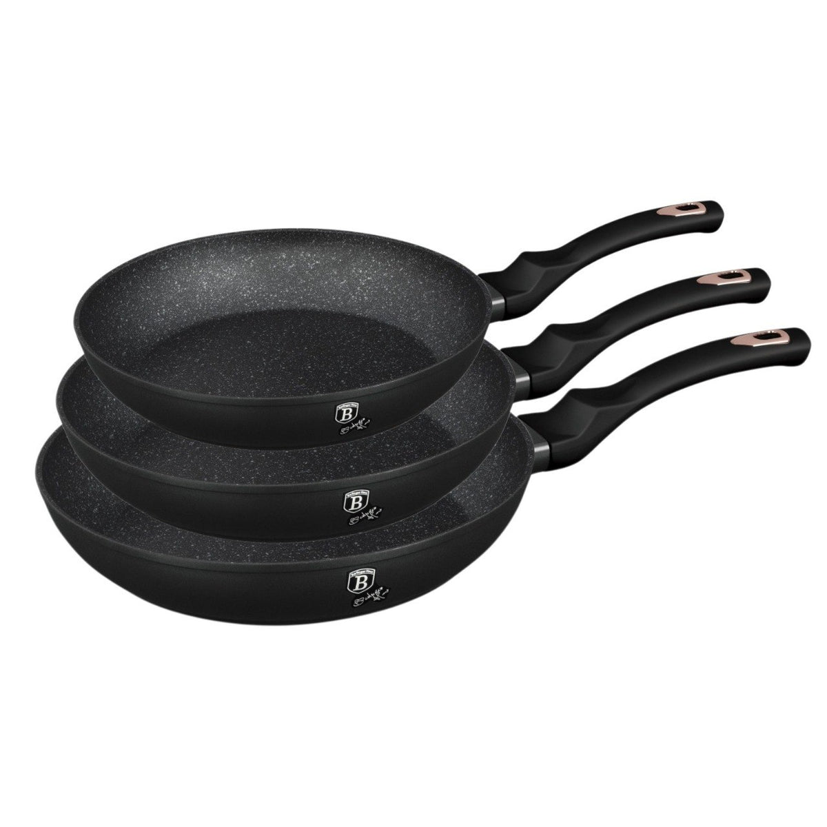 SET DE SARTENES ANTIADHERENTES DE MARMOL 3PCS BERLINGERHAUS