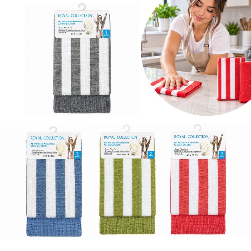 SET DE 2 TAPOS DE MICROFIBRA MULTIUSOS ROYAL COLLECTION 40X60CM