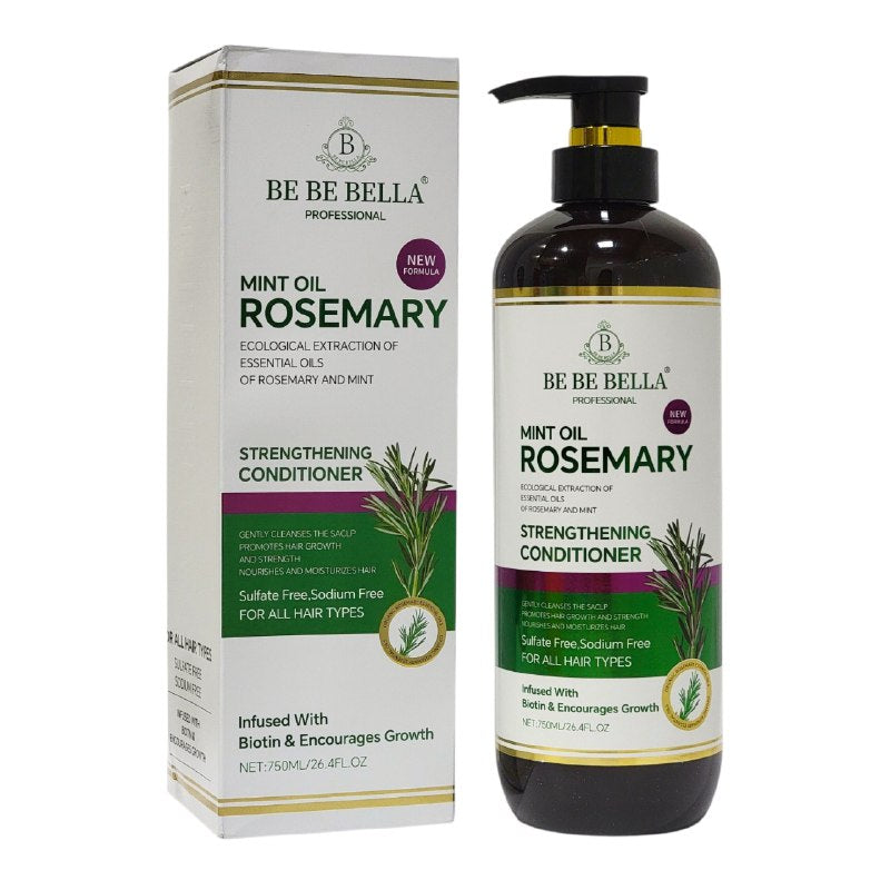 ACONDICIONADOR FORTALECEDOR DE ROMERO Y MENTA BE BE BELLA 750ML