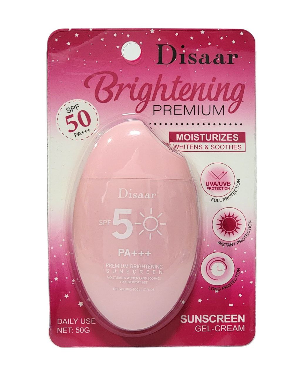 PROTECTOR SOLAR ILUMINADOR Y ACLARANTE 4 EN 1 SPF 50 PA+++ DISAAR 50G
