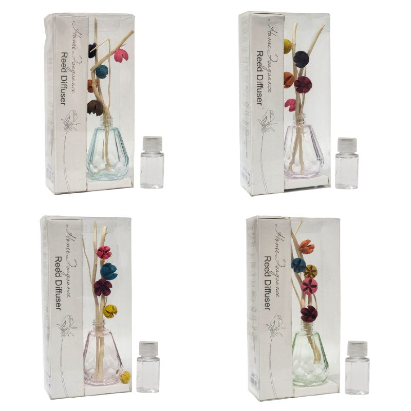 AMBIENTADOR AROMATIZANTE DIFUSOR DE VARILLAS PARA EL HOGAR DE AROMA CONTINUO SIN HUMO NI GOTEO, 4 AROMAS REED DIFFUSER