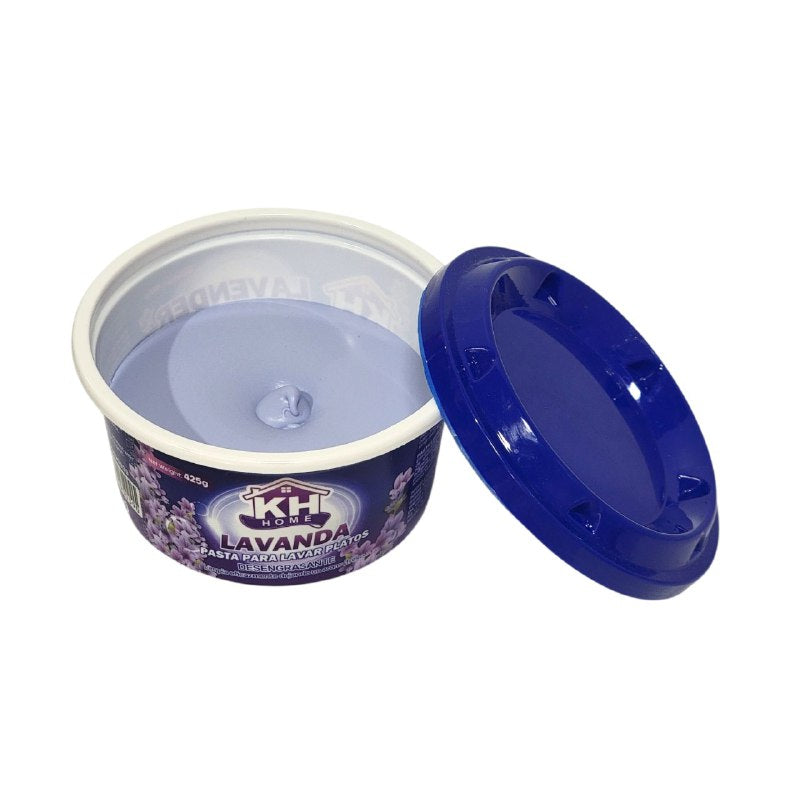 JABON PARA LAVAR TRASTES PLATOS DESENGRASANTE CON AROMA A LAVANDA KH HOME 425G