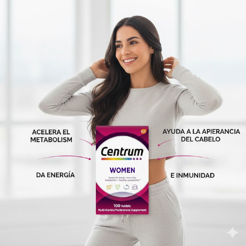 MULTIVITAMINICO EN TABLETAS PARA MUJER 100UND CENTRUM WOMEN