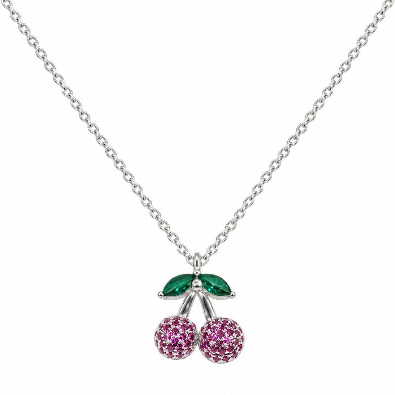DIJE DE PLATA 9.25 CON DISEÑO DE CEREZA 1CM Y 3.2G