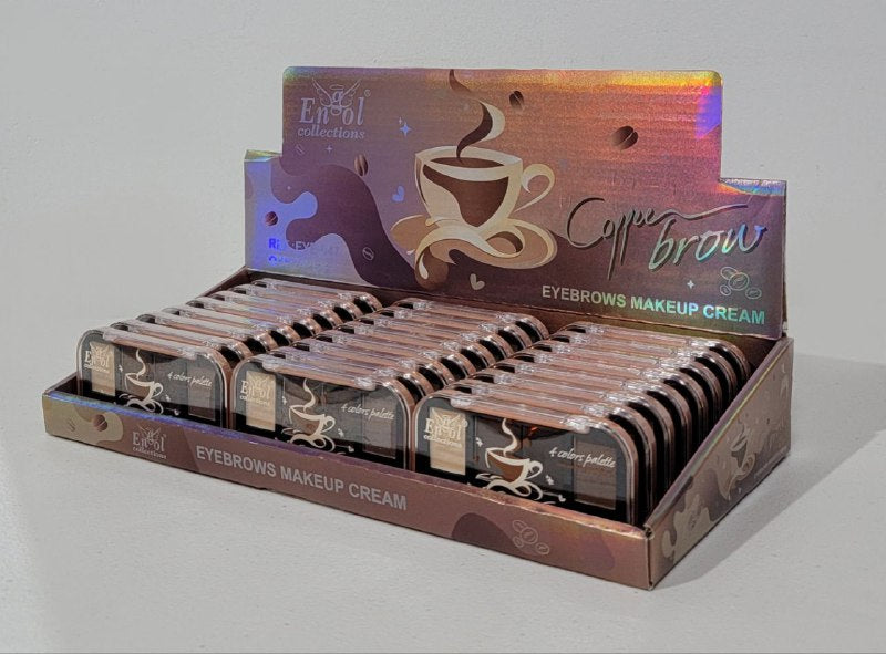 CREMA DE MAQUILLAJE EN PALETA PARA CEJAS IMPERMEABLE COFFE BROW ENGOL COLLECTIONS 8G