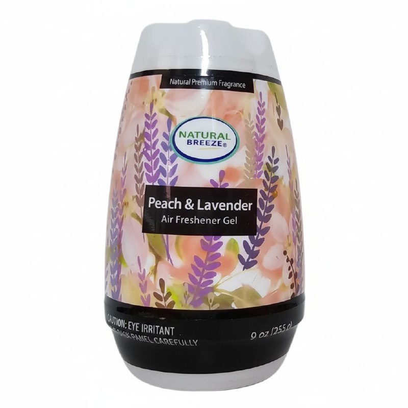 AMBIENTADOR AROMATIZANTE DE GEL SOLIDO DE MELOCOTON Y LAVANDA NATURAL BREESE 255G