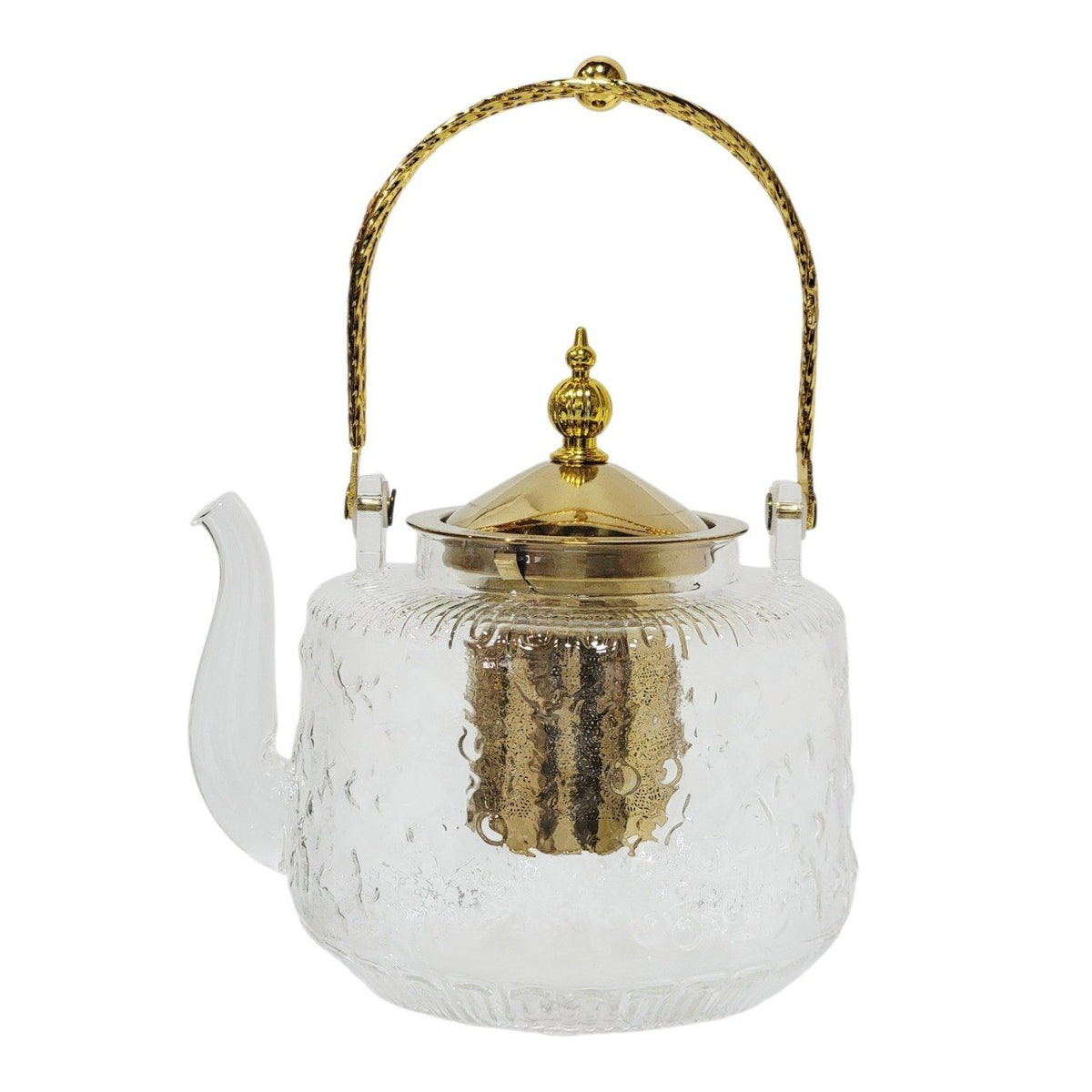 SET DE TETERA Y TAZAS DE CRISTAL DE ALTA RESISTENCIA DE LUJO 5PCS
