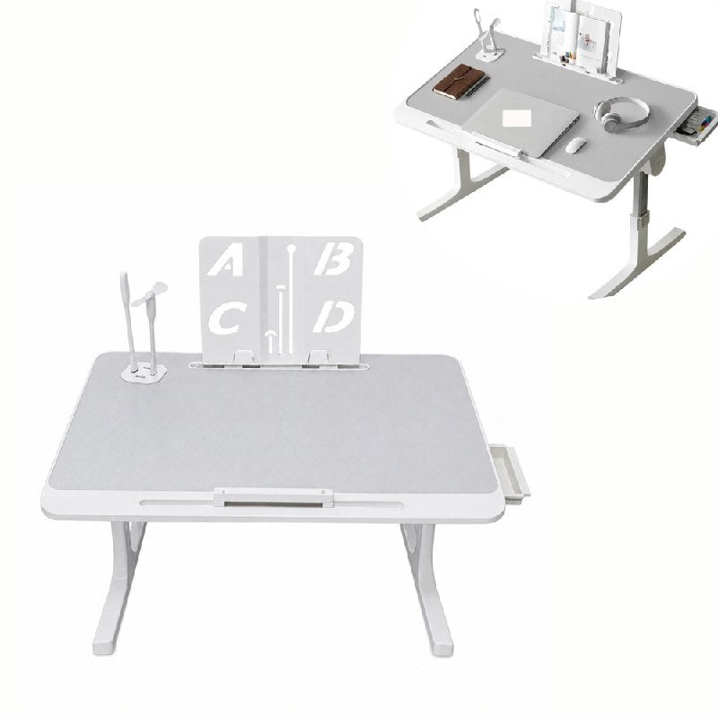 MESA PLEGABLE PARA CAMA Y ESCRITORIO PORTATIL AJUSTABLE 40X60X38CM