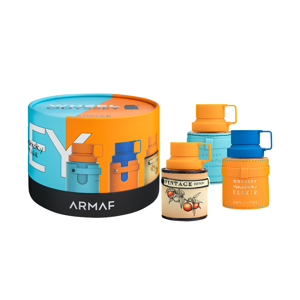 SET ARMAF WHEEL OF ODYSSEY MANDARIN SKY EDP 30ML MANDARIN SKY ELIXIR EDP 30ML MANDARIN SKY VINTAGE EDP 30ML (U)
