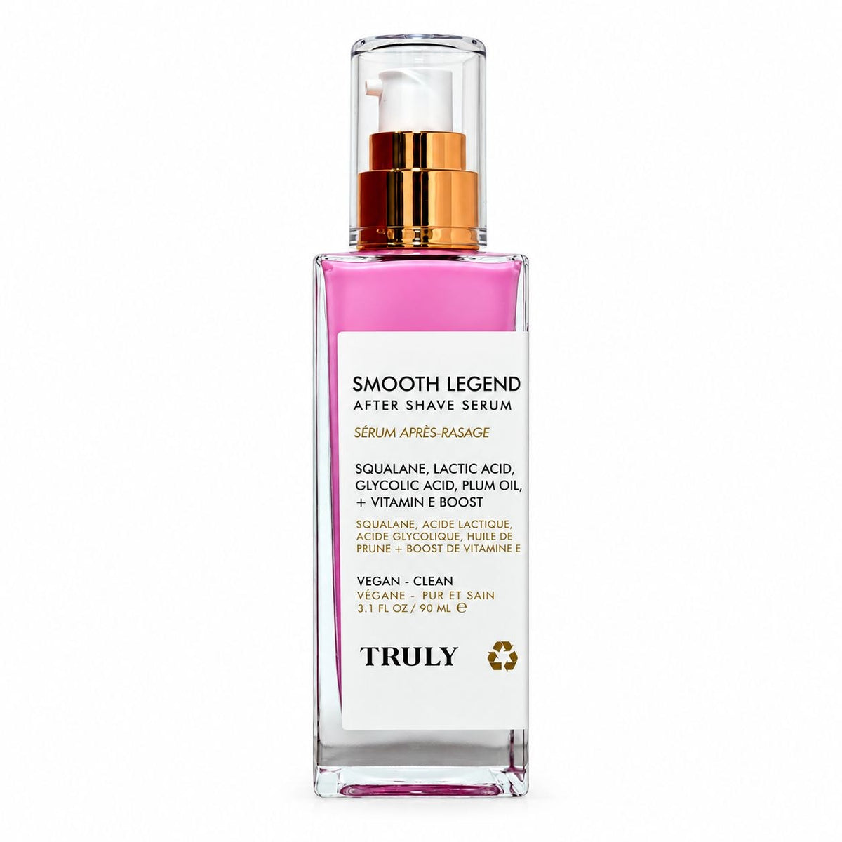 SUERO CORPORAL EXFOLIANTE, HIDRATANTE Y CALMANTE PARA DESPUES DEL AFEITADO CON AROMA SMOOTH LEGEND TRULY 90ML
