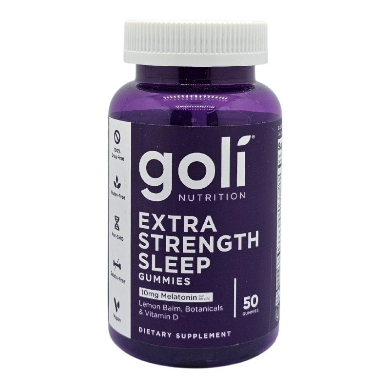 GOMITAS PARA DORMIR EXTRA FUERTES DE GOLI BALSAMO DE LIMON Y VITAMINA D, 10MG DE MELATONINA GOLI NUTRITION 50UND
