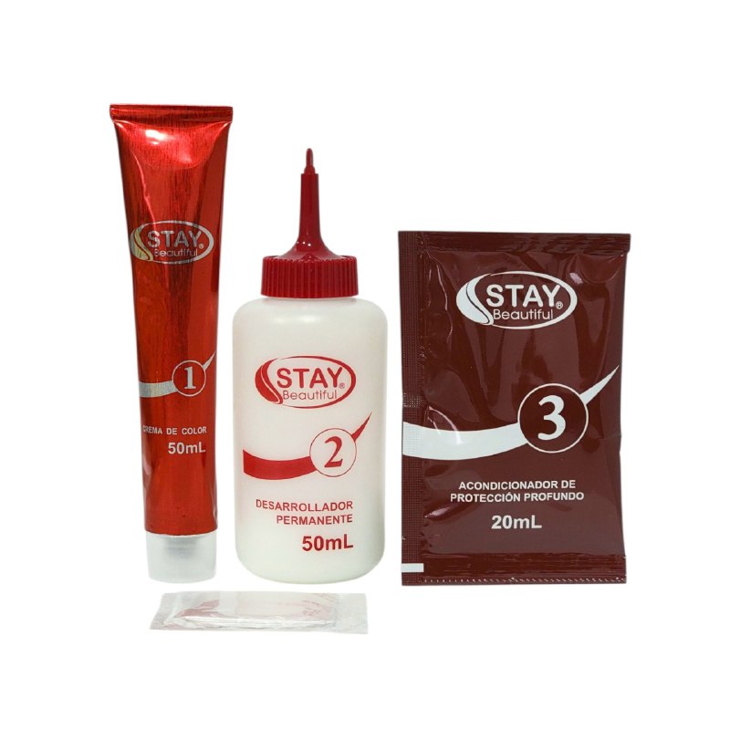TINTE PARA EL CABELLO COLOR ROJO CEREZA 66.46, VIVO Y DURADERO STAY BEUTIFUL 50MLX2+20ML