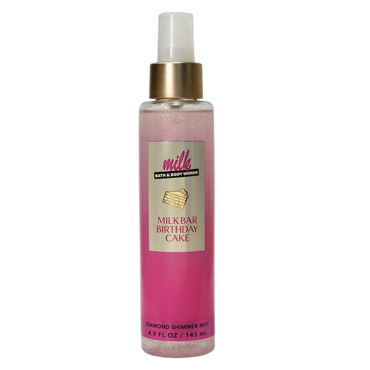 BATH & BODY WORKS SPLASH SHIMMER MILK BAR BIRTHDAY CAKE 145ML