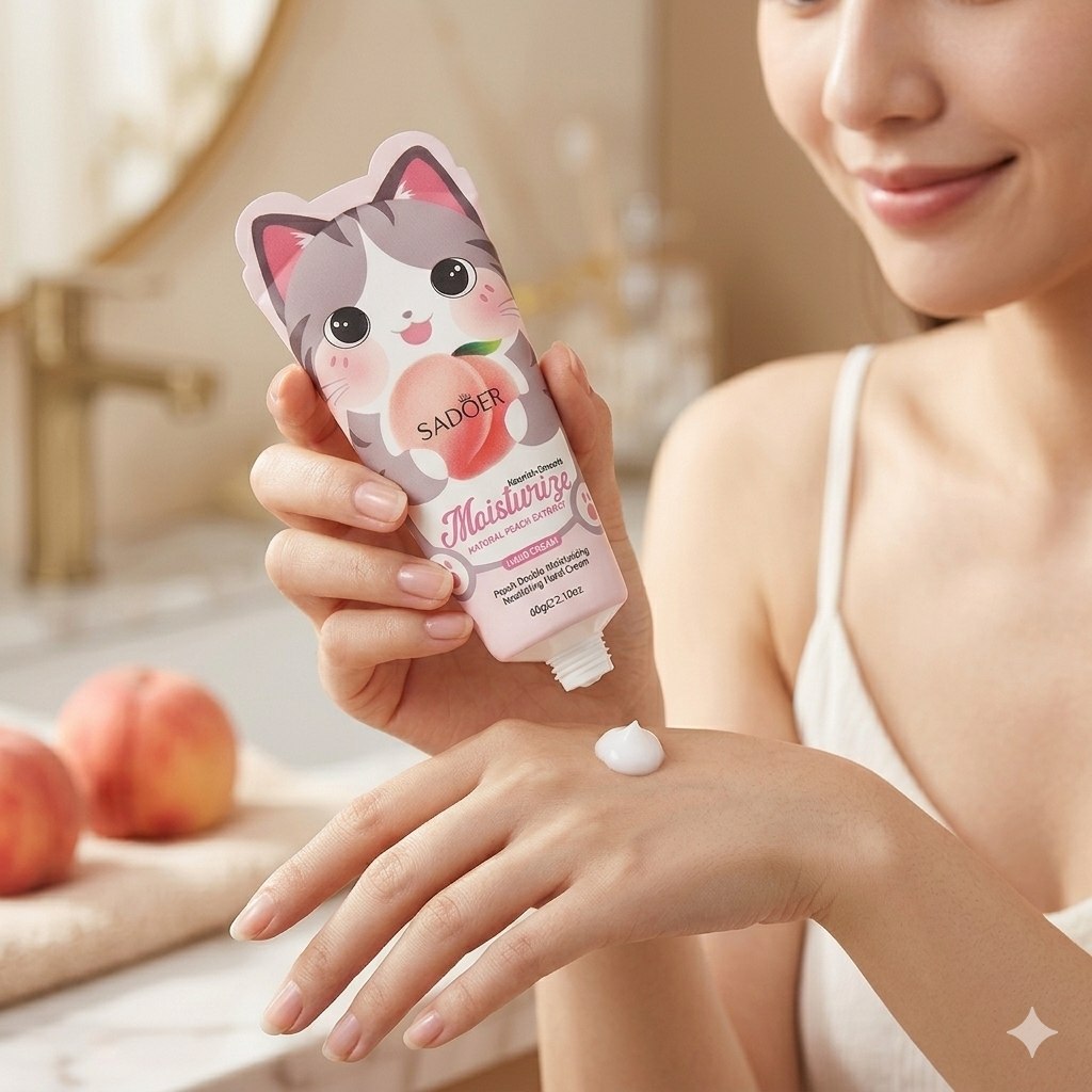 CREMA PARA MANOS HIDRATANTE CON EXTRACTO NATURAL DE DURAZNO SADOER 60G (Copia)