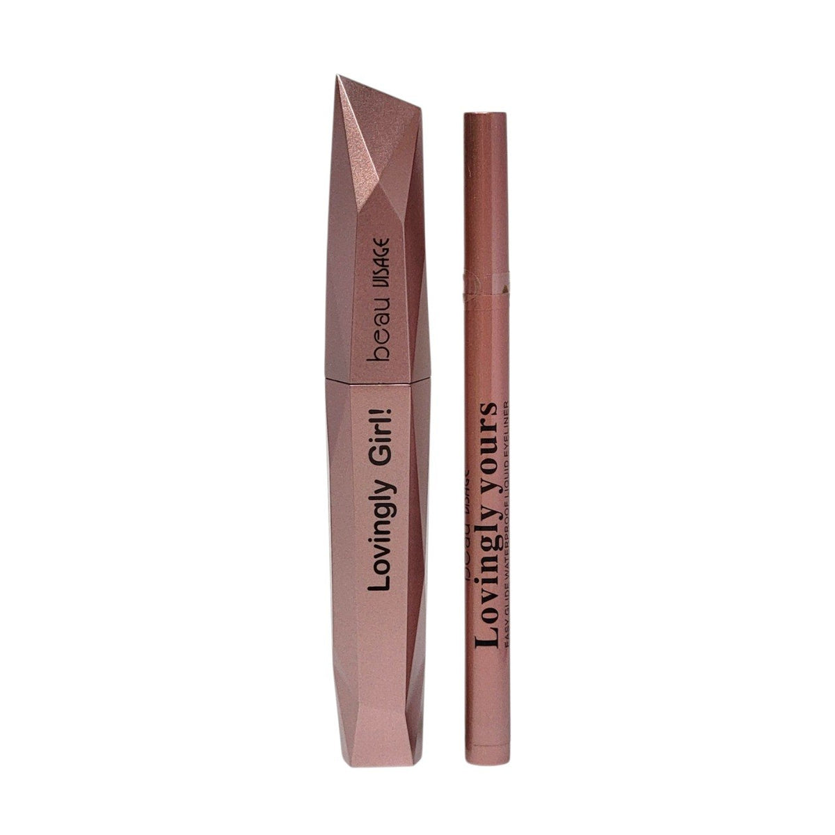 SET DE RIMEL Y DELINEADOR CON VOLUMEN IMPACTANTE Y FORMULA A PRUEBA DE AGUA BEAU VISAGE