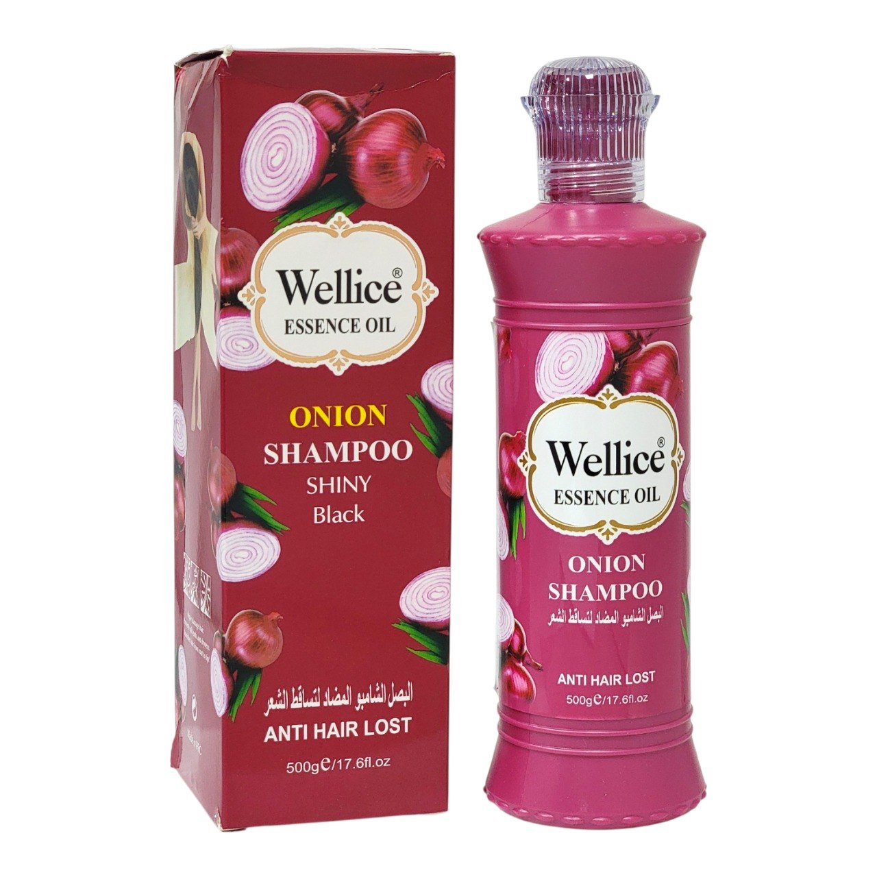 SHAMPOO ANTICAIDA Y ESTIMULANTE CON EXTRACTO DE CEBOLLA WELLICE 500G