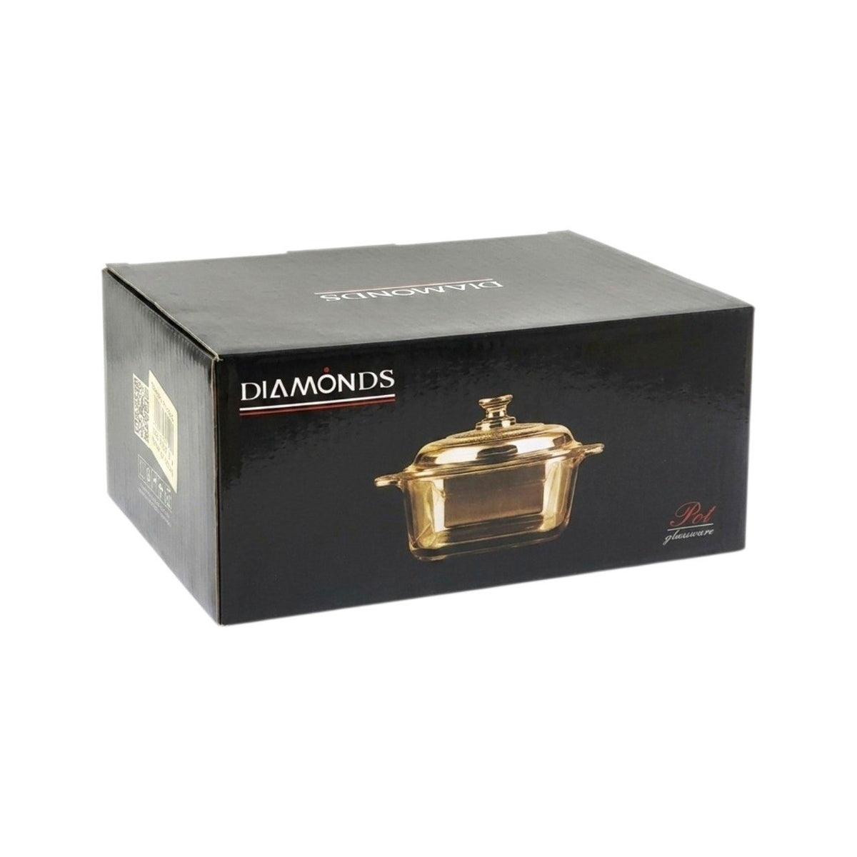 RECIPIENTE DE SERVICIO MULTIFUNCIONAL DE VIDRIO DIAMONDS 20X15X7CM