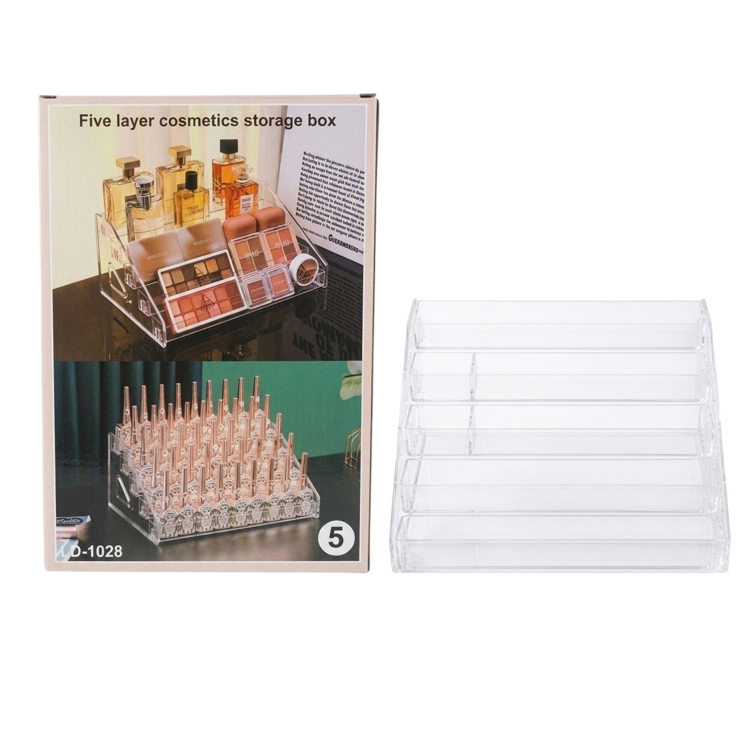 ORGANIZADOR DE COSMETICOS MODULAR DE 5 NIVELES 31x21.5x13.5CM